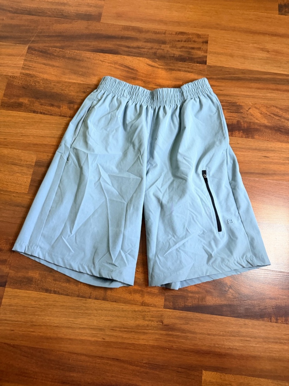 🏃‍♂️ Layer 8 Youth Boys Large Athletic Shorts Blue Zip Pocket